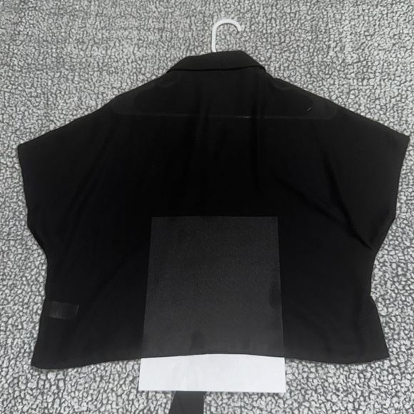 Button Down Black sheer crop top - Picture 7 of 8